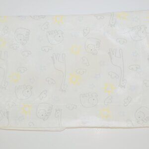 Lila & Jack Baby Blanket White Yellow Gray Elephant Giraffe Cloud Polka Dot